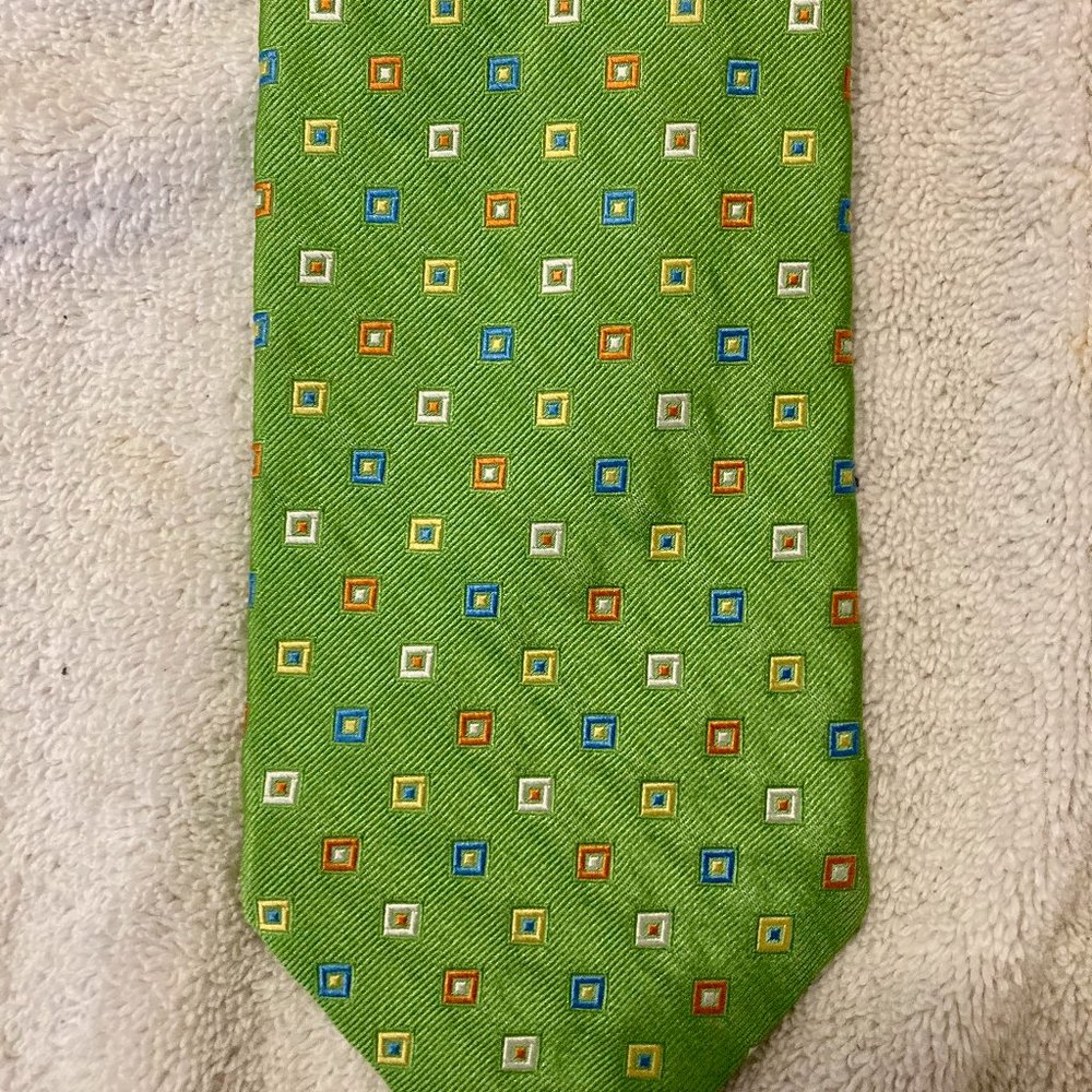 Church's Green and Multicolor Silk Tie